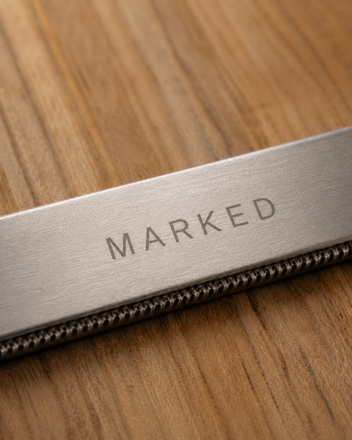 Engraved finish on metal